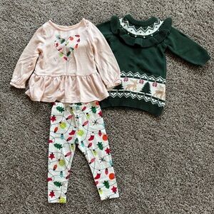 Holiday Print Christmas Set 12M